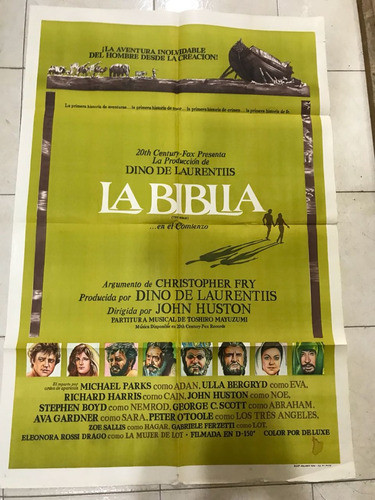 Antiguo Afiche De Cineoriginal-la Biblia-envio 0