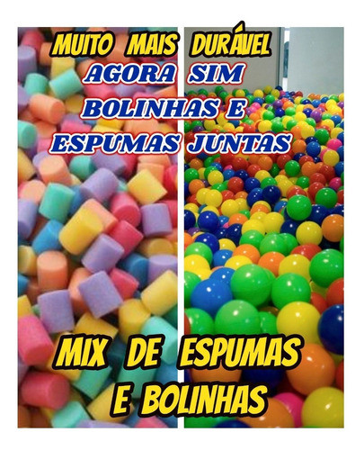 Bolinhas+espuma P/piscina Tombo Legal Buffet Kit C/400+brind 1