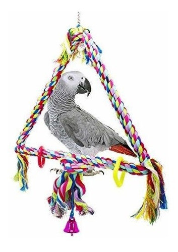 Bonka Bird Juguetes 1035 Mediano Triangulo Cuerda Swing Pa 0