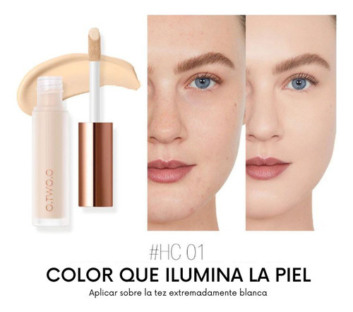 O.two.o Corrector Líquido Control De Aceite 4 Tonos 1