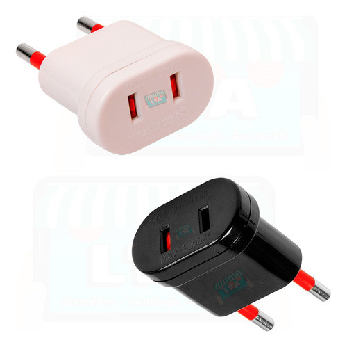 Adaptador Conatel Enchufe Americano A Ficha 2 En Línea Sin T 0
