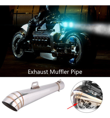 Tubo De Escape Universal Para Motocicleta De Aço Inoxidável 1