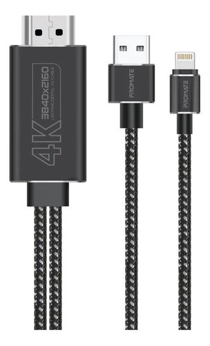 Promate Medialink-lt Cable Para Lightning A Hdmi 4k 0