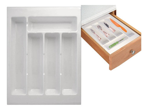 Cubiertero Organizador Plastico Cajon Cocina 35x47 Hogar 0