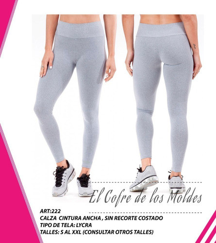 Molde Digital Calza Cintura Ancha Patron Pack Talles S A Xxl 1