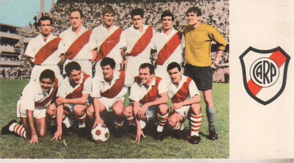 Antigua Tarjeta Postal Equipo * River Plate  * Año 1968 0