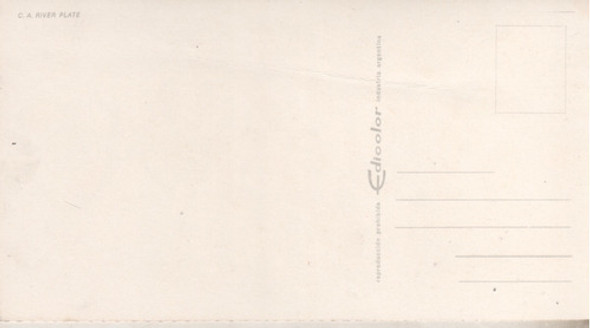 Antigua Tarjeta Postal Equipo * River Plate  * Año 1968 1