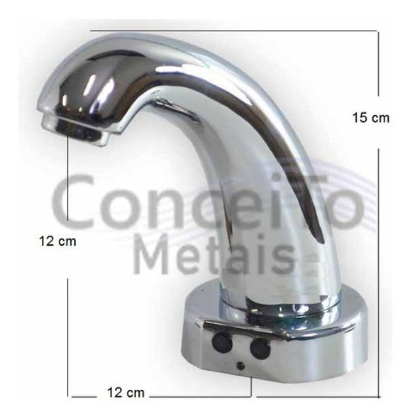 Torneira Sensor Eletrônica Bivolt/pilhas C/ Engate Lavatório 1