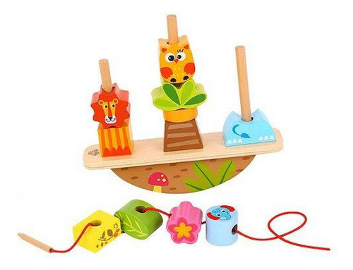 Juego Didactico Encastre Balanza Animales Tooky Toys 0