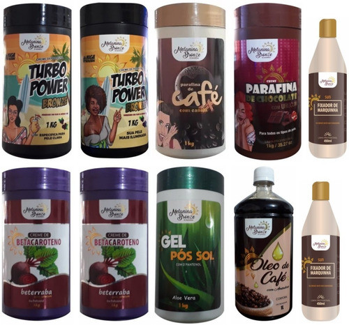 Kit Melanina Bronze 10 Produtos Bronzemento Natural 0