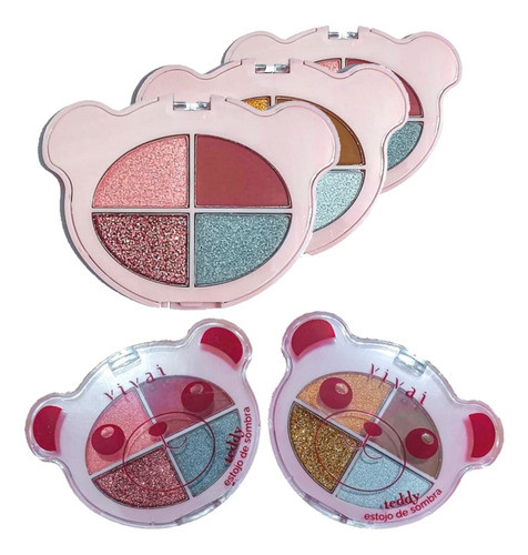 12 Estojo De Sombras Teddy 4106 - Kit Vivai Atacado 0