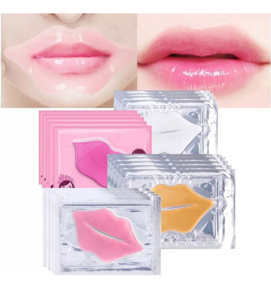 10 Máscaras Boca Hidratante Labial Com colágeno 0