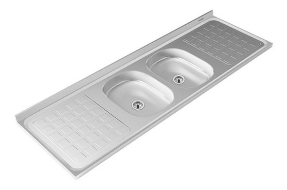 Mesada Cocina De Acero Inoxidable 1,60x0,52 Con Bacha Doble 0 Mesada Cocina De Acero Inoxidable 1,60x0,52 Con Bacha Doble 0