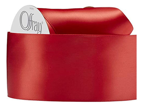 ~ ?berwick Offray 360125 Cinta De Raso De Una Sola Cara, Roj 1