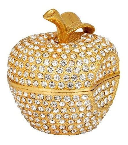 Qifu Pintado A Mano Manzana Oro Esmaltado Diamante Decorativ 1