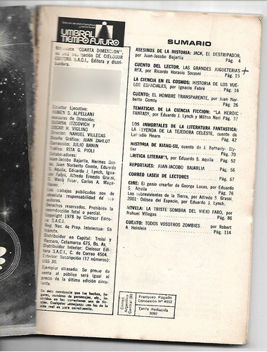 Umbral Tiempo Futuro 5 Heinlein Zombies George Lucas 2001 1