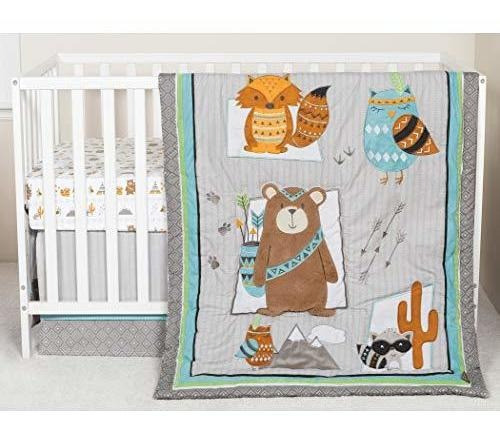 Trend Lab Lodge Buddies Juego De Cama De Cuna De 3 Piezas 1