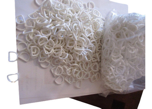 Anillas Plástico Blanco 1/2  Conjunto De 100 0