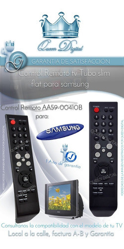 Control Remoto Para Samsung Tv Tubo Slim Flat Aa59-00410b 1