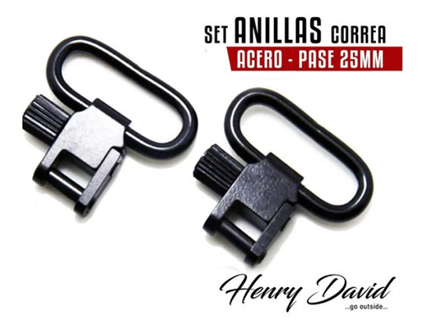 Anillas Acero Porta Correa Quita Pon Rifle Fusil Escopeta 1