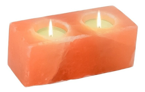 Porta Vela Doble De Sal Del Himalaya Calidad Original 0