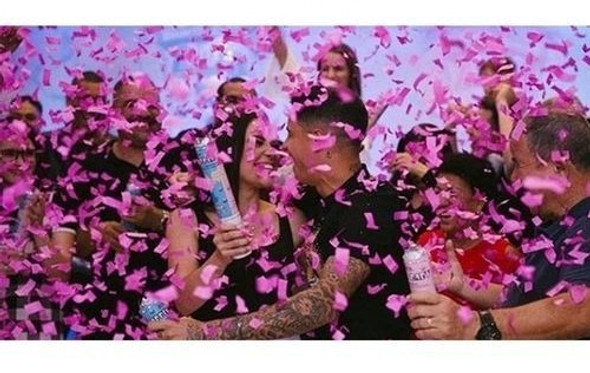 1 Unidades Lança Confete Chá Reveleção Rosa Menina 1