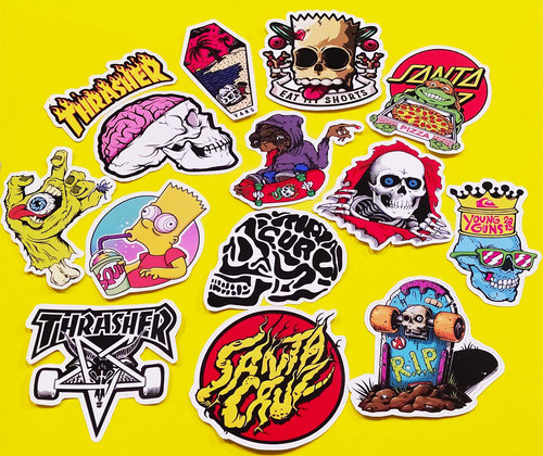 X1 Calcomanías 10cm Vinilo A Elegir Fútbol Titanic Skate 0