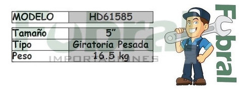 Morsa Banco Giratoria Reforzada 125mm Hd61585 Fubral 1