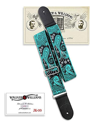 Walker Y Williams Jk-09 Vintage Moderno Diseño Paisley Verde 0