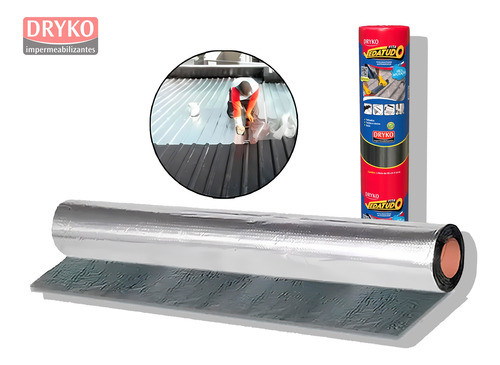 Manta Asfáltica Alumínio 90cmx10m Adesiva Telhado Laje 4 Un 1