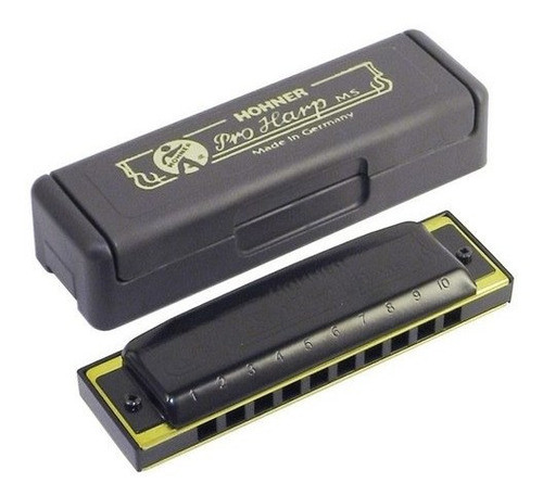 Hohner Armonica 20 Voces Pro Harp En Tono Mi Con Estuche 0