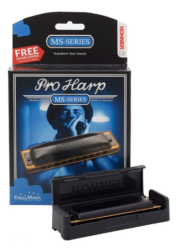 Hohner Armonica 20 Voces Pro Harp En Tono Mi Con Estuche 0