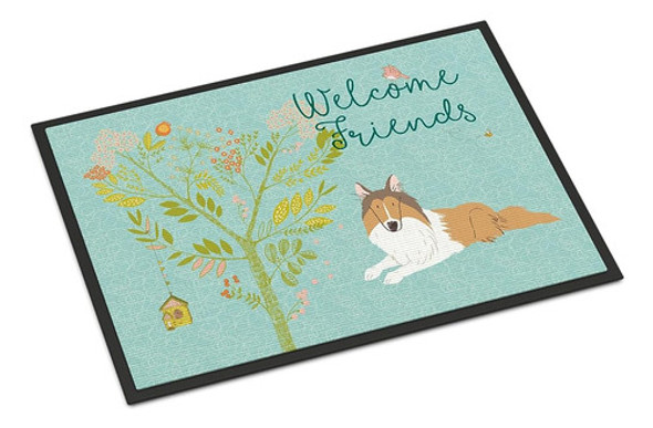 Caroline's Treasures Bb7584jmat Welcome Friends Collie Doorm 0