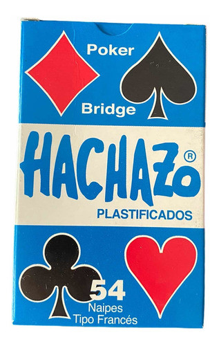 Cartas Hachazo Dorso Azul Frente Blanco Naipes Para Magia 1