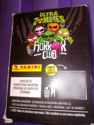 Cartas Ultra Zombies Panini 1