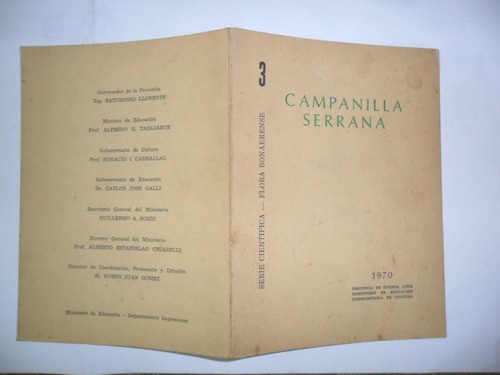 Campanilla Serrana Flora Bonaerense Cientific 1970 R J Llano 0