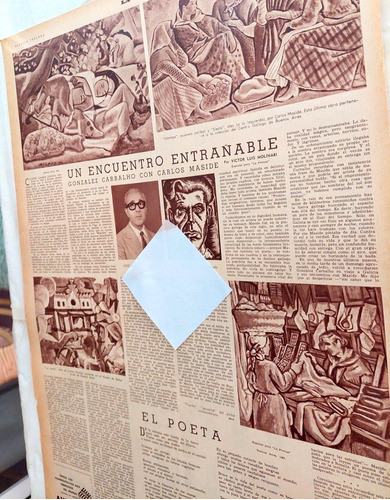 Encuentro Gonzalez Carbalho Con Carlos Maside 1961 La Prensa 1