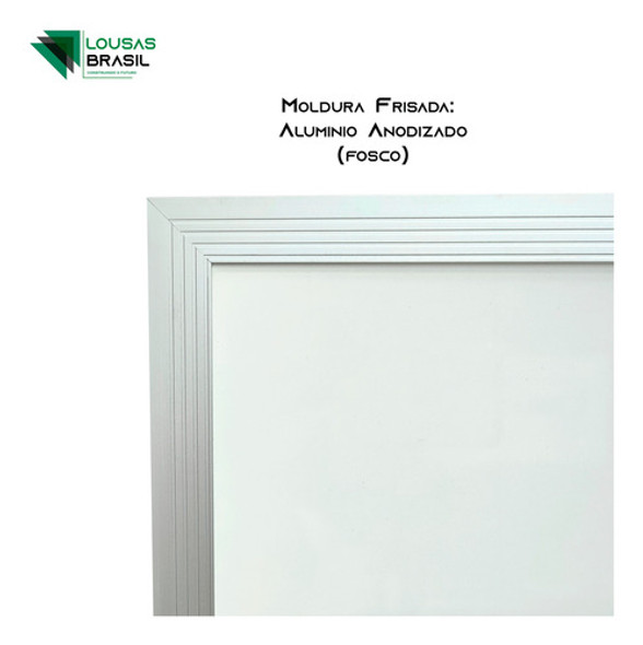 Quadro Branco Liso Reto 300x120cm - Profissional - Alumínio 1