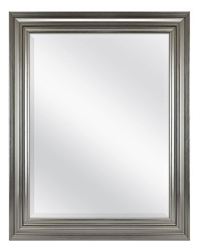 Espejo De Pared Mcs Ezra, Níquel Cepillado, 22.66 X 28.66 In 0