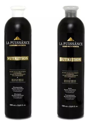La Puissance Argán Shampoo Y Acondic 1000 Ml Máscara 500 Ml 1