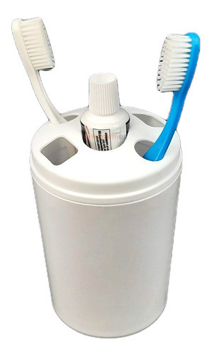 Suporte Porta Escova Dente Creme Dental Pia Banheiro Branco 0