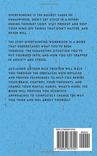 Book : Official Workbook For Stop Overthinking A Companion. 1