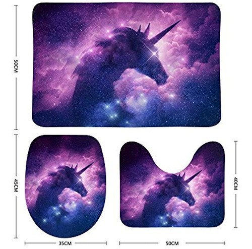 Juego De Alfombras De Baño My Daily De 3 Piezas Galaxy Unico 1