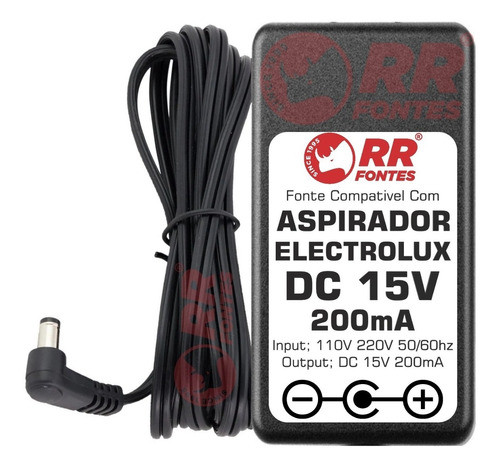 Fonte Carregador Ergorapido Electrolux 15v Ergo5 Ergo6 0