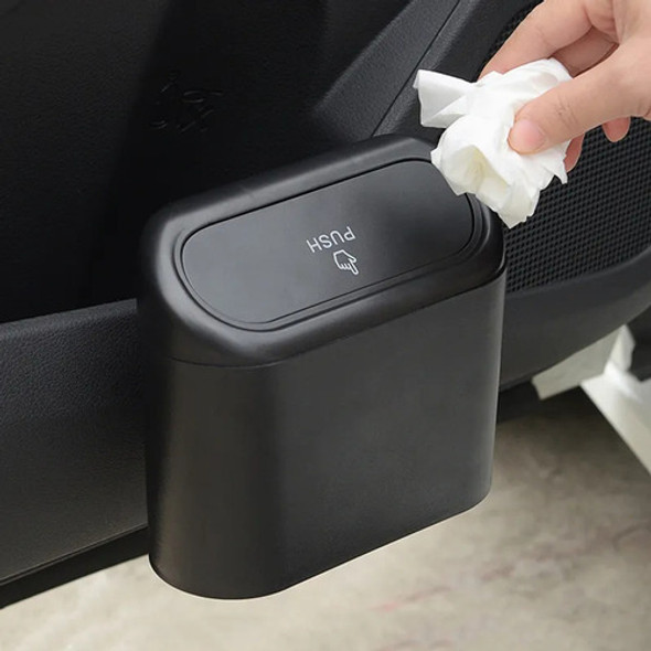 Papelera Basurero Para Auto Con Tapa Retractil Ideal Puera 1