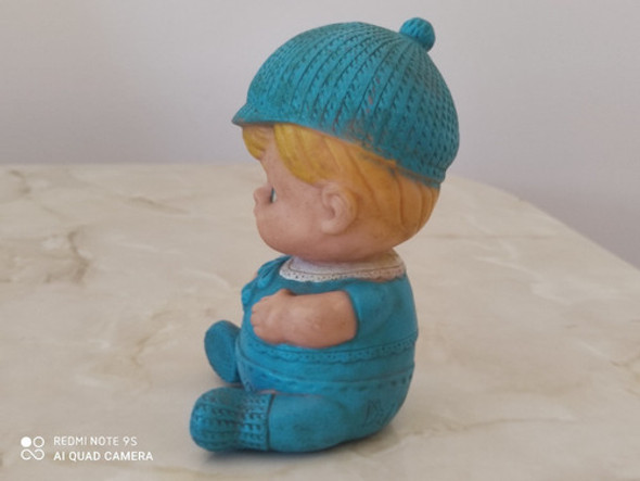 Muñeco Vintage Niño Pequeño De Goma Con Chifle 1 Muñeco Vintage Niño Pequeño De Goma Con Chifle 1