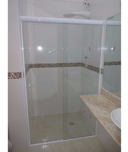 Box P/ Banheiro Vidro Cristal Incolor 8mm Temperado Blindex 1