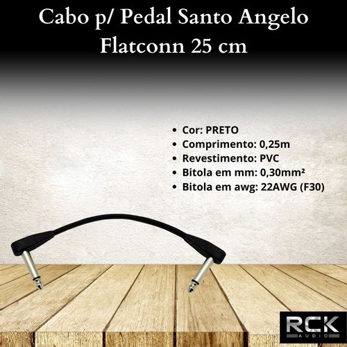 Cabo P/ Pedal Flatconn 25 Cm Santo Angelo 1