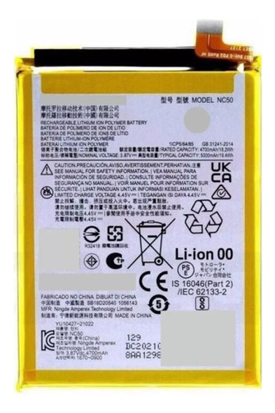 Bat Para Motorola G32 Xt2235 G41 Xt2167 Nc50 100% Original 1