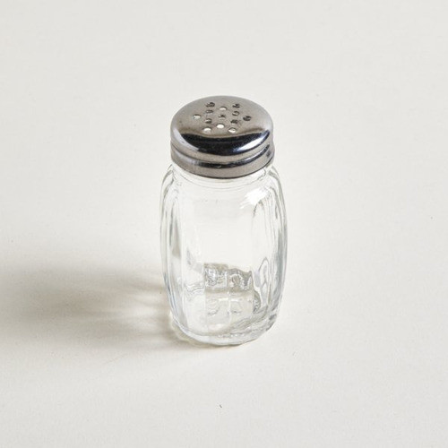 Salero De Vidrio Y Acero | Bombe Facetado (0107213) 1